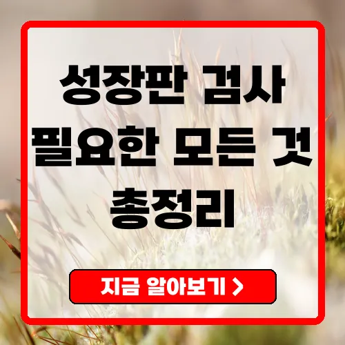 성장판 검사 비용부터 방법까지 모든 것