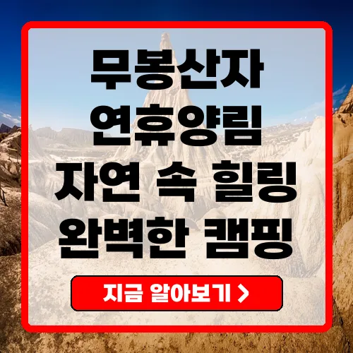 무봉산자연휴양림 이용 가이드 예약, 요금, 시설 및 숙소 옵션