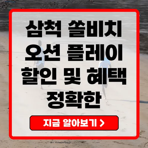 삼척쏠비치오션플레이 이용 요금 및 할인 혜택 완벽 정리