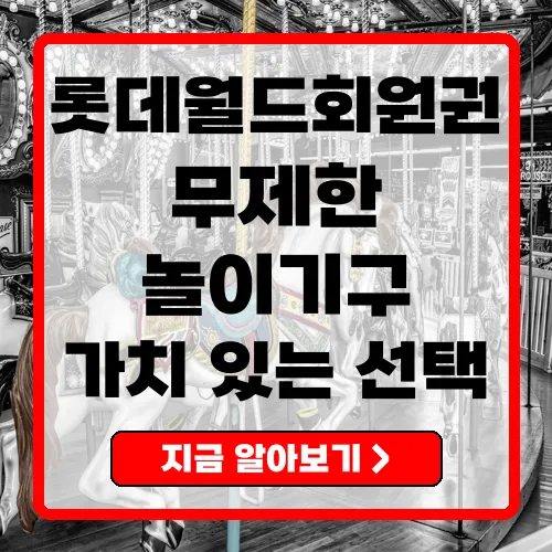 롯데월드연간회원권 비용 대비 최고의 선택