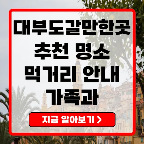 2025년 대부도 갈만한 곳 놓쳐선 안 되는 명소 총정리