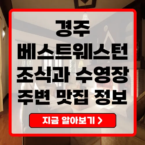 베스트웨스턴경주 호텔 조식, 수영장 및 주변 맛집 총정리