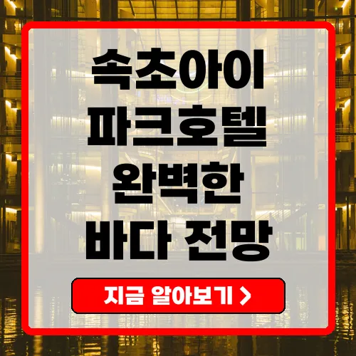 속초아이파크호텔 완벽한 바다 전망과 편안한 서비스