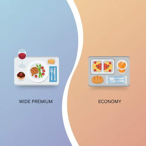 에어프레미아 와이드 프리미엄 vs 이코노미 기내식 차이점