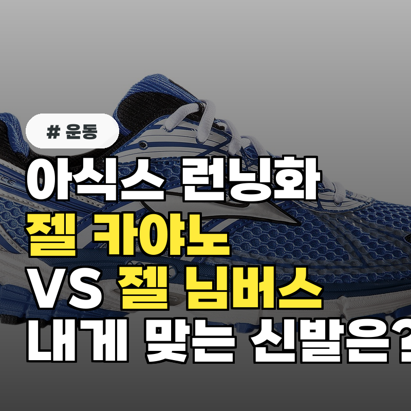 아식스 런닝화, 젤 카야노 VS 젤 님버스! 내게 맞는 신발은?