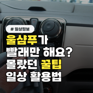 울샴푸가 빨래만 한다고요? 몰랐던 일상 속 꿀 활용법 TOP 5