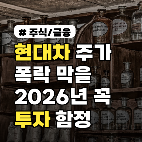 현대차 주가 폭락 막을 비결! 2026년 꼭 피해야 할 투자 함정