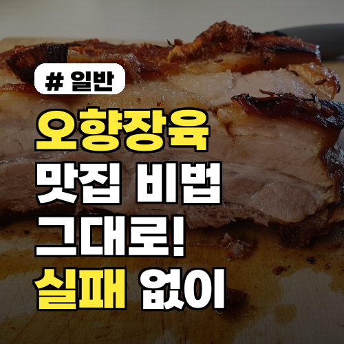 오향장육 맛집 비법 그대로! 집에서 이 고기로 실패 없이 만드는 법