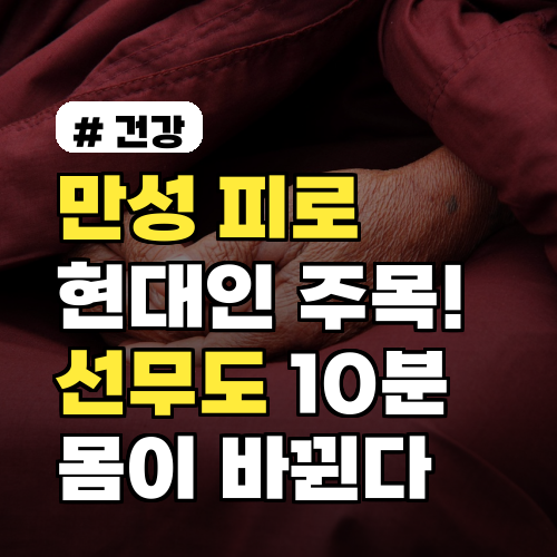 만성 피로 현대인 주목! 선무도 10분 수련으로 바뀌는 몸 5가지