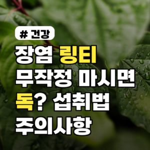 장염 링티, 무작정 마시면 독? 올바른 섭취법과 주의사항
