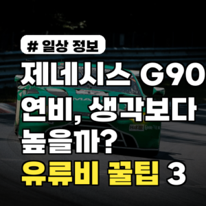 제네시스 G90 연비, 생각보다 높아? 유류비 아끼는 의외의 3가지 팁