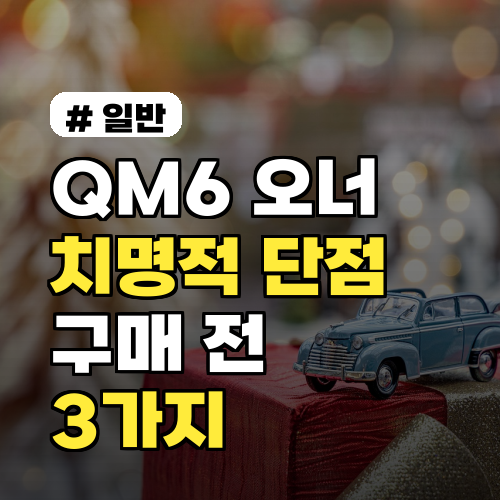 QM6 오너들이 말하는 치명적 단점? 구매 전 반드시 알아야 할 3가지