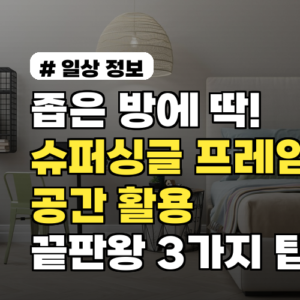 좁은 방에 딱! 슈퍼싱글 프레임, 공간 활용 끝판왕 3가지 팁