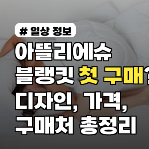 아뜰리에슈 블랭킷 첫 구매? 디자인, 가격, 구매처 총정리