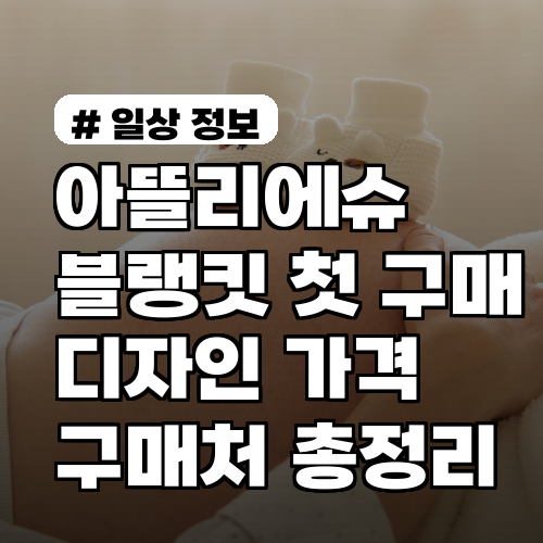 아뜰리에슈 블랭킷 첫 구매? 디자인, 가격, 구매처 총정리
