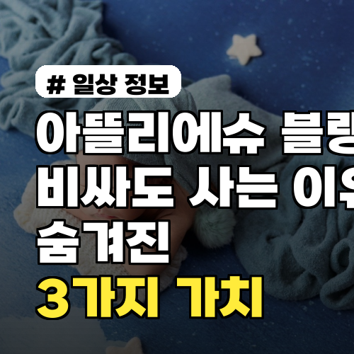 아뜰리에슈 블랭킷 비싸도 사는 이유? 숨겨진 3가지 가치