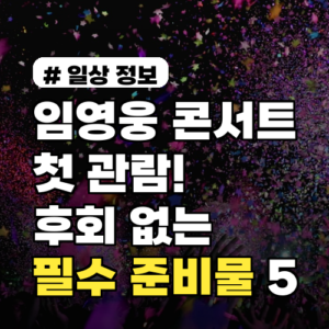 임영웅 콘서트 첫 관람! 후회 없는 영웅시대 필수 준비물 5가지