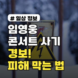 임영웅 콘서트 티켓 사기 경보! 억울한 피해 막는 법 총정리