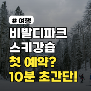 비발디파크 스키강습 첫 예약? 10분 만에 끝내는 초간단 가이드