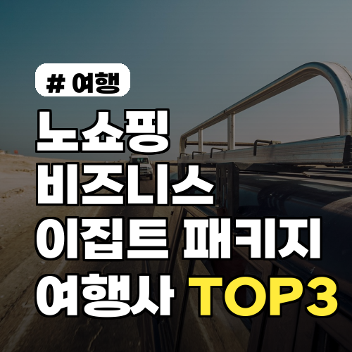노쇼핑/비즈니스 이집트 패키지? 비교 후 선택할 여행사 TOP 3