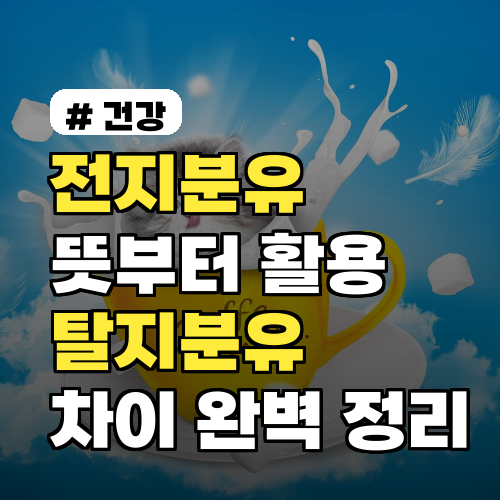 전지분유 뜻부터 활용까지! 탈지분유와 차이점 완벽 정리