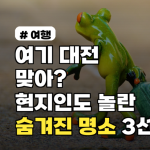 “여기 대전 맞아?” 현지인도 놀란 숨겨진 가볼만한곳 3선