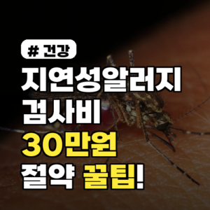 지연성알러지검사, 1인당 30만원 절약! 실비보험 혜택 꿀팁