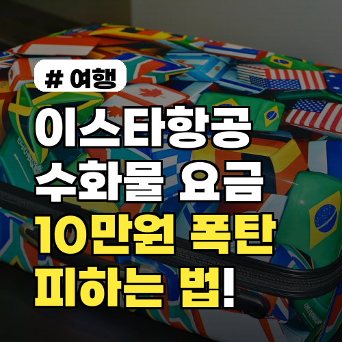 이스타항공 수화물 요금 폭탄 10만원 피하는 법! 짐 싸기 전 꼭 보세요