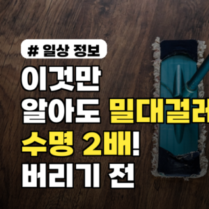 이것만 알아도 밀대걸레 수명 2배! 버리기 전 확인하세요