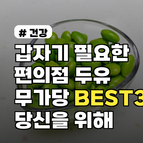 갑자기 필요한 당신을 위한 편의점 무가당두유 BEST 3
