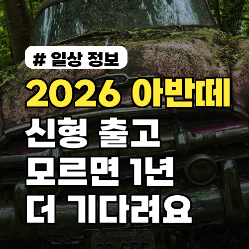 2026년 아반떼 신형 출고, '이것' 모르면 1년 더 기다립니다!