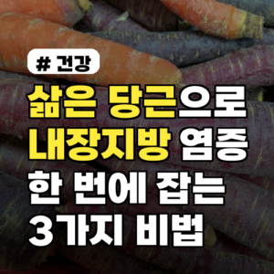 삶은 당근으로 내장지방과 염증 한 번에 잡는 3가지 비법