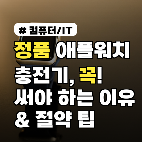 정품 애플워치 충전기? 비싸도 꼭 써야 하는 2가지 이유와 절약 팁