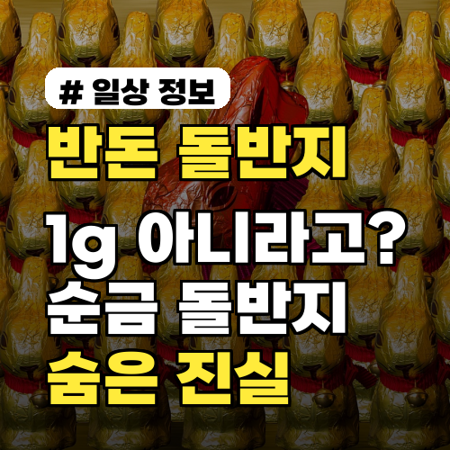 반돈 돌반지, 1g이 아니라고? 순금 돌반지 속 숨은 진실