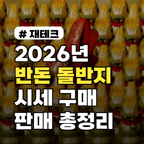 2026년 반돈 돌반지 시세, 구매/판매 최적 시기 총정리