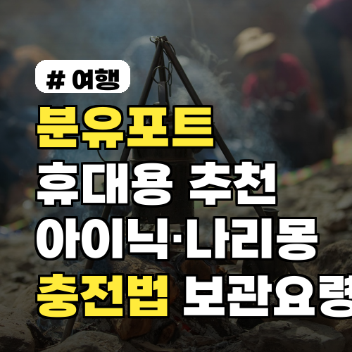 분유포트 휴대용 추천: 아이닉·나리몽 여행용 사용팁과 충전법, 보관요령