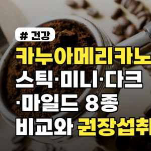 카누아메리카노 스틱·미니·다크·마일드 8종 비교와 권장 섭취량 정보