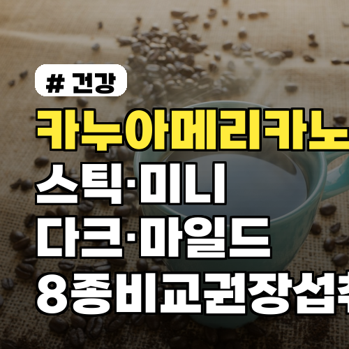 카누아메리카노 스틱·미니·다크·마일드 8종 비교와 권장 섭취량 정보