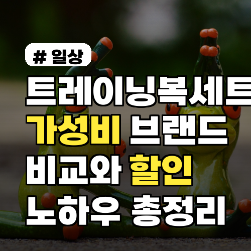 트레이닝복세트 가성비 브랜드 비교와 할인 노하우 총정리 최대 할인 시기 포함