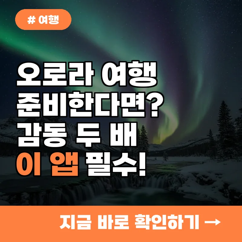 오로라 여행 준비 중이라면? 밤하늘 감동을 2배로 만드는 '이 앱'