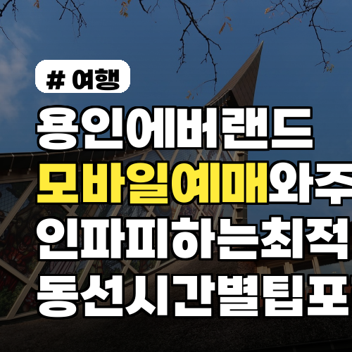 용인에버랜드 모바일 예매와 주말 인파 피하는 최적 동선 시간별 팁 포함