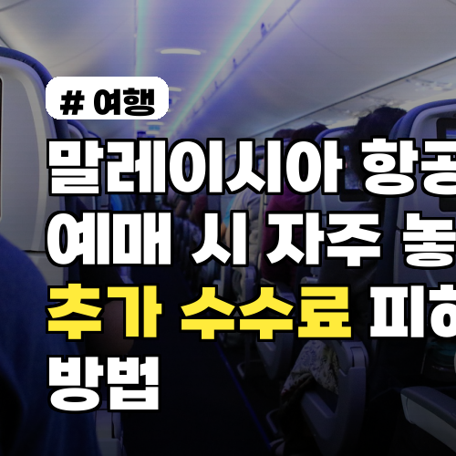 말레이시아 항공권 예매 시 자주 놓치는 추가 수수료 피하는 방법