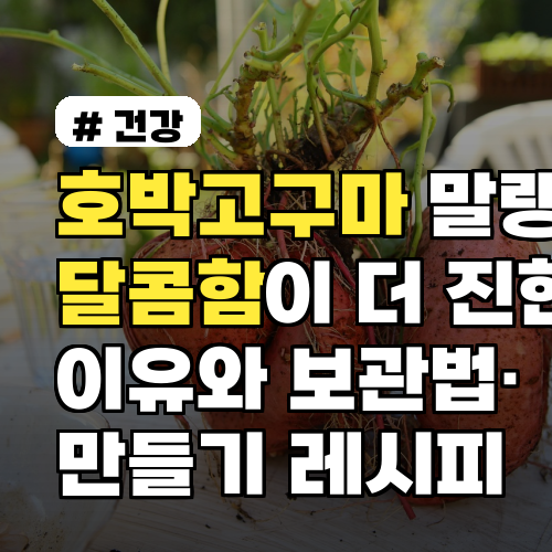 호박고구마 말랭이, 달콤함이 더 진한 이유와 보관법·만들기 레시피