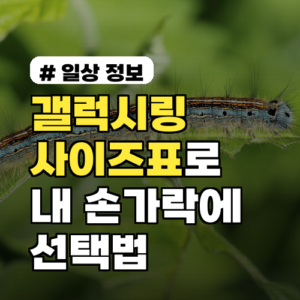 갤럭시링 사이즈표로 내 손가락에 꼭 맞는 선택법·교환·환불 팁 포함 간단 요약