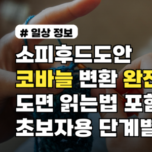 소피후드도안 코바늘 변환 완전정복: 도면 읽는법 포함 초보자용 단계별 사진 설명