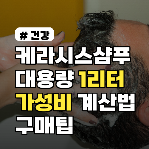 케라시스샴푸 대용량 1리터 가성비 계산법과 구매팁 사용 비용 계산법 포함