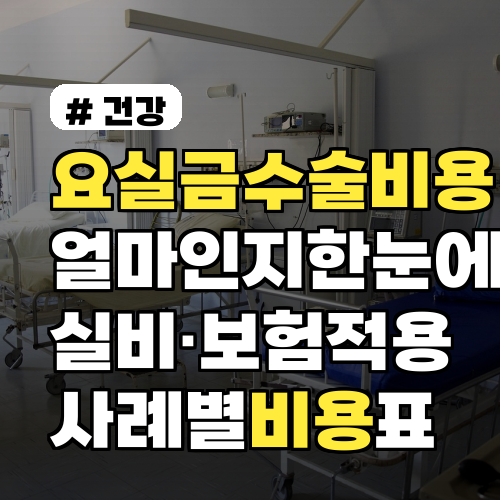 요실금수술 비용 얼마인지 한눈에: 실비·보험 적용 사례별 비용표