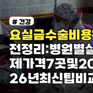 요실금수술 비용 완전 정리: 병원별 실제 가격 7곳 및 2026년 최신 팁 비교