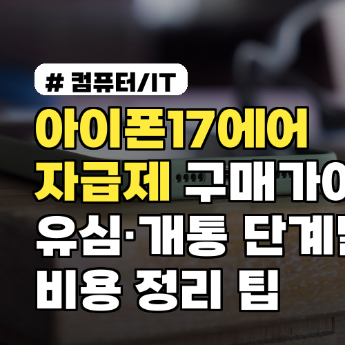 아이폰17에어 자급제 구매가이드: 유심·개통 단계별 비용 정리 팁