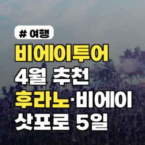 비에이투어 4월 추천 일정, 후라노·비에이·삿포로 5일 코스·교통·예산 팁 포함